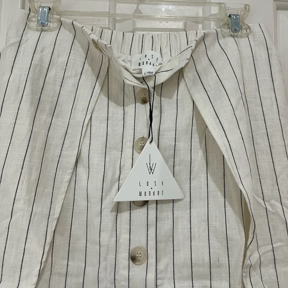 NWT Lost + Wonder Linen and Cotton Stripe Skirt size small - Picture 5 of 10